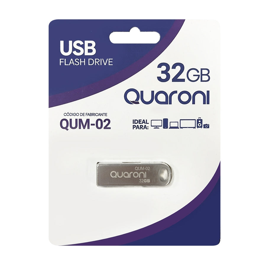 MEMORIA QUARONI 32GB USB METALICA USB 2.0 COMPATIBLE CON ANDROID/WINDOWS/MAC MEMORIA QUARONI 32GB USB METALICA USB 2.0 COMPATIBLE CON ANDROID/WINDOWS/MAC